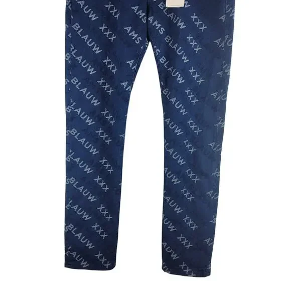 NEW Scotch & Soda Amsterdams Blauw Slim Jeans Blue Size 33